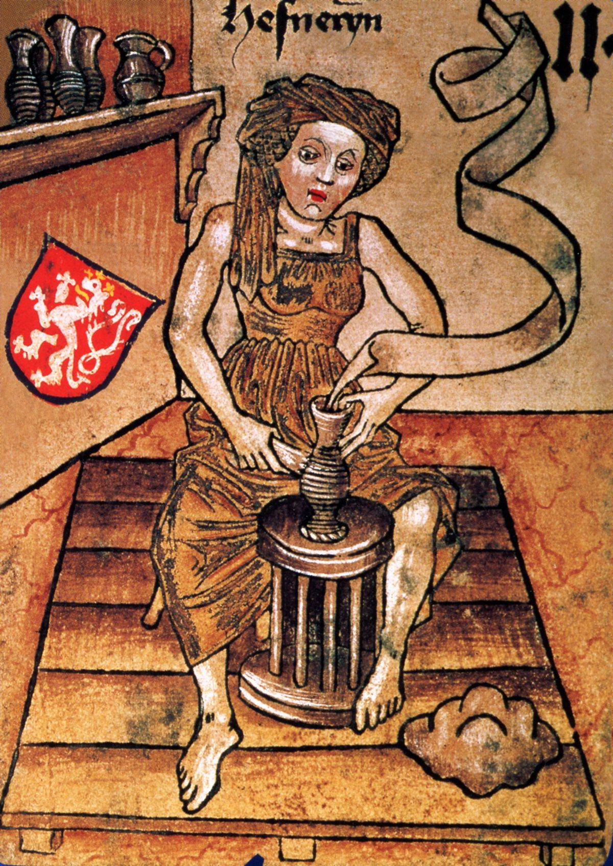 Potière, carte à jouer, vers 1450, Sud-Ouest de l'Allemagne
